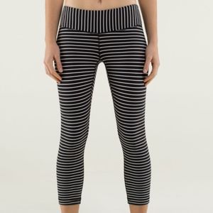 Lululemon Wunder Under Crop Parallel Stripe
